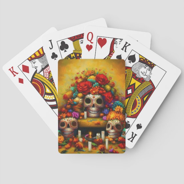 Baraja De Cartas Día de los Difuntos (1) (Reverso)