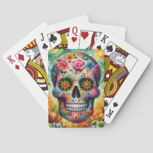 Baraja De Cartas Día de los muertos por la caída del azúcar