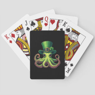 Baraja De Cartas Día de los Patrocinadores Octopus Cute Saint Patty