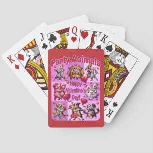Baraja De Cartas Día de San Valentín Baile de Parejas "Animales de