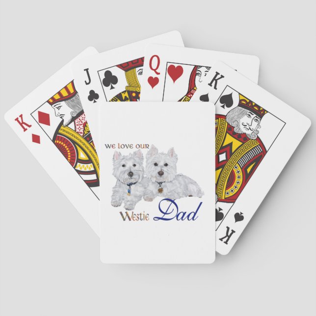 Baraja De Cartas Día del Padre Westie (Reverso)