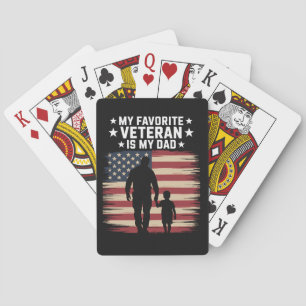 Baraja De Cartas Día del Veterano Padre Orgulloso
