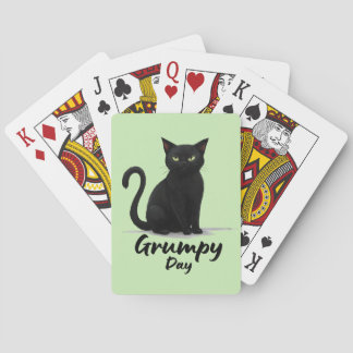 Baraja De Cartas Día gruñón con gato negro
