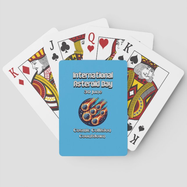 Baraja De Cartas Día Internacional de los Asteroides. 30 de junio (Reverso)