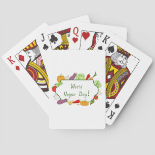 Baraja De Cartas Día Mundial de la Vegetariana Minimalista