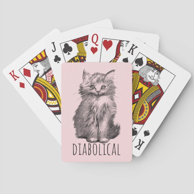 Baraja De Cartas Diabolical Cute Fluffy Kitten (Reverso)