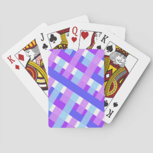 Baraja De Cartas diagonal de gingham de plaid geométrico