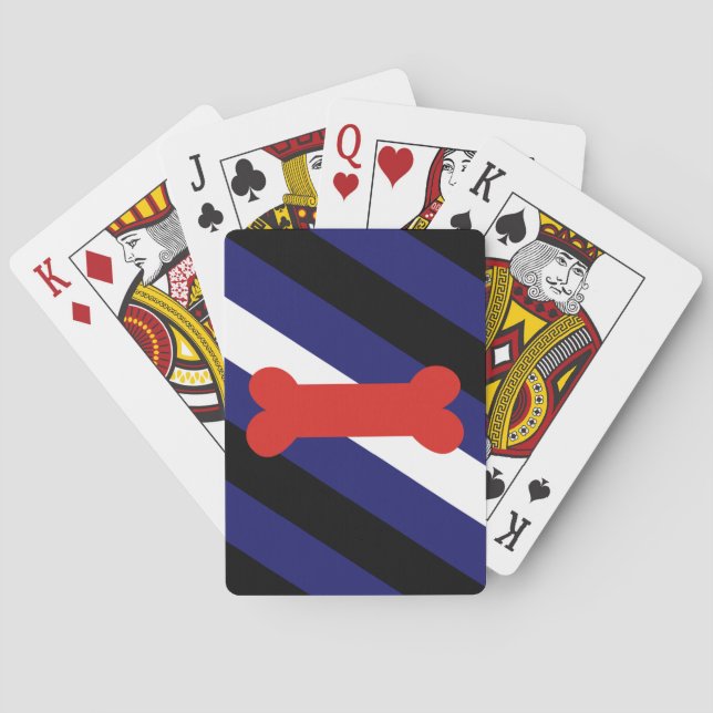 BARAJA DE CARTAS DIAGONAL DEL ORGULLO DE REPRODUCCIÓN DE PUPPY (Reverso)