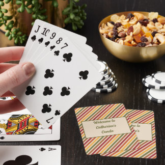Baraja De Cartas Diagonal multicolor y colorido a rayas para condo