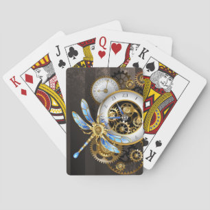 Baraja De Cartas Diales de vapor con libélula