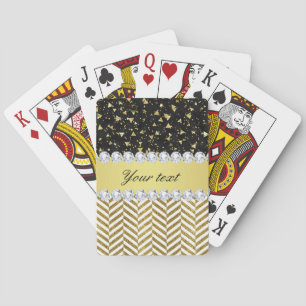 Baraja De Cartas Diamante Bling de los galones de los triángulos