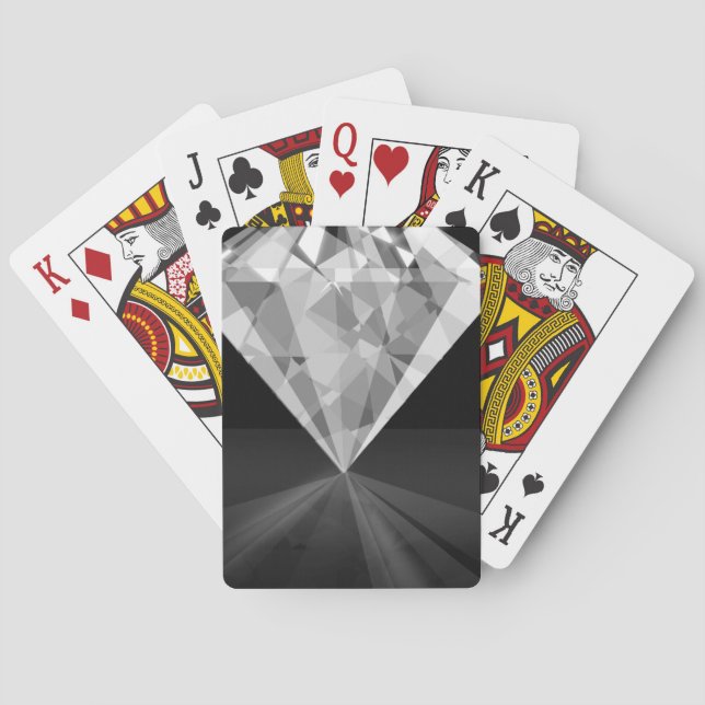 Baraja De Cartas Diamante en la parte posterior (Reverso)