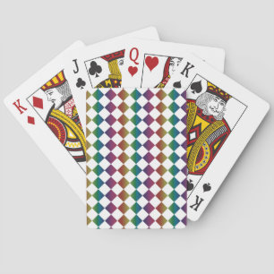 Baraja De Cartas Diamante Multicolor Colorido Arlequín Ajedrez