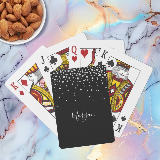 Baraja De Cartas Diamantes blancos sobre el nombre de escritura bla (Subido por el creador)