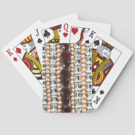Baraja De Cartas Diamantes de imitación y perlas - joyas antiguas