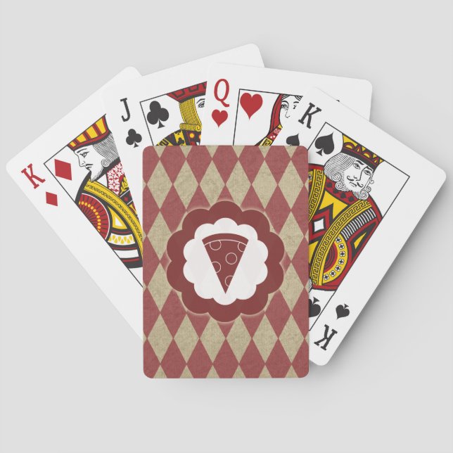 Baraja De Cartas diamantes de pizza (Reverso)