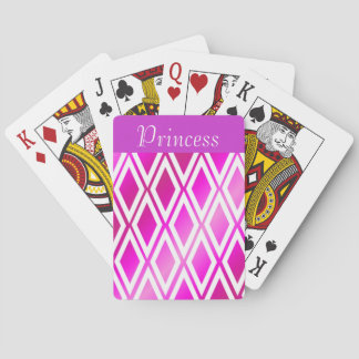 Baraja De Cartas Diamantes rosados y blancos vibrantes