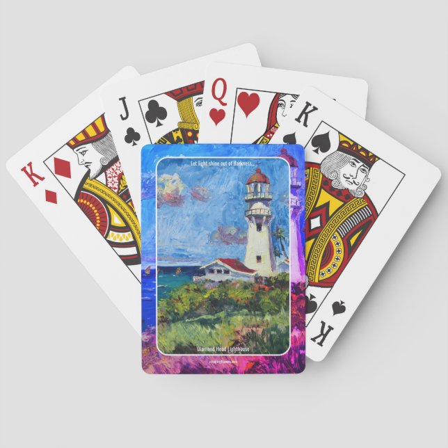 Baraja De Cartas Diamond Head lighthouse Playing Cards (Reverso)