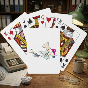 Baraja De Cartas Dibujo Animado Divertido Contador Humor De Oficina