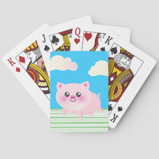 Baraja De Cartas Dibujo animado lindo del cerdo