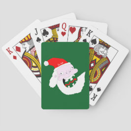 Baraja De Cartas Dibujo animado tonto y divertido de Santa Claus