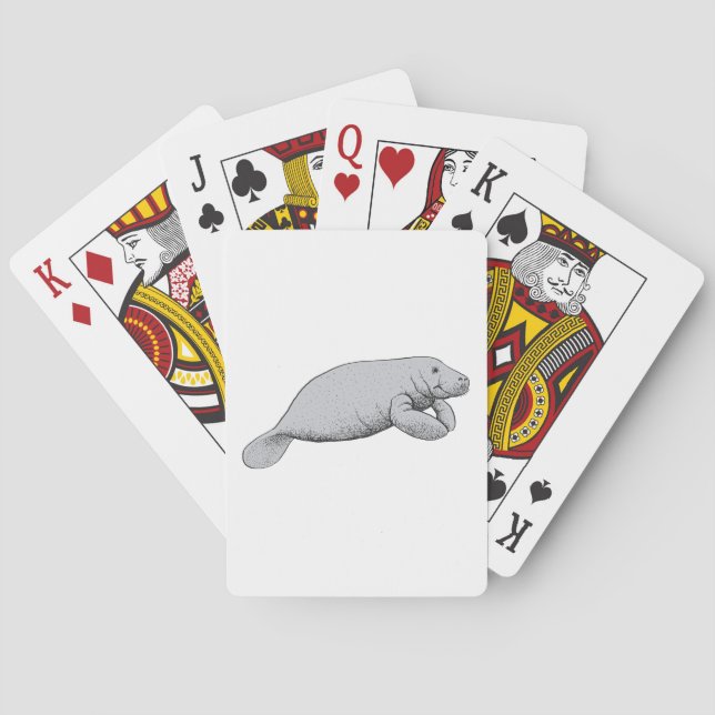 Baraja De Cartas Dibujo Antiguo de Manatí (Reverso)