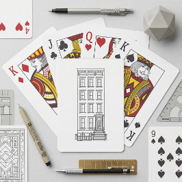 Baraja De Cartas Dibujo clásico de apartamento con escalinata de Nu