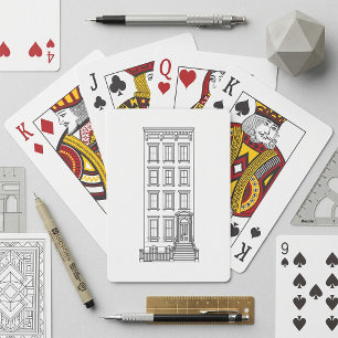 Baraja De Cartas Dibujo clásico de apartamento con escalinata de Nu