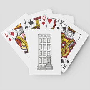Baraja De Cartas Dibujo clásico de apartamento con escalinata de Nu