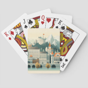 Baraja De Cartas Dibujo de arte gráfico de arquitectura de paisajes