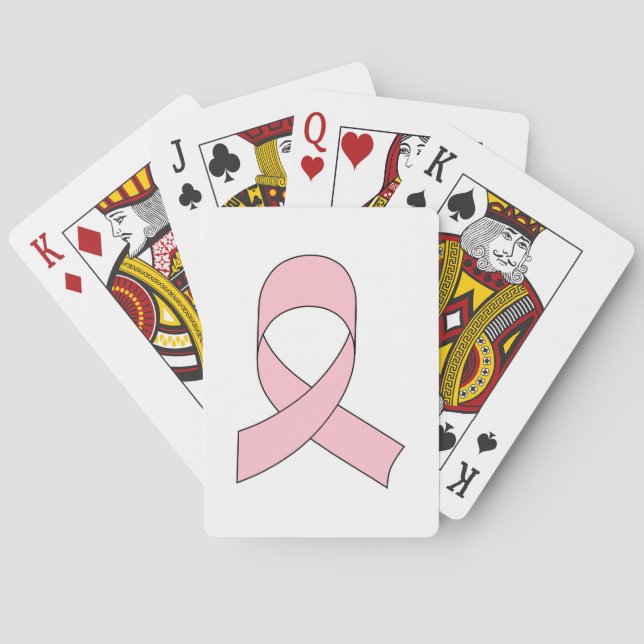 Baraja De Cartas Dibujo de cinta rosada (Reverso)