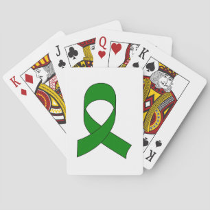 Baraja De Cartas Dibujo de cinta verde