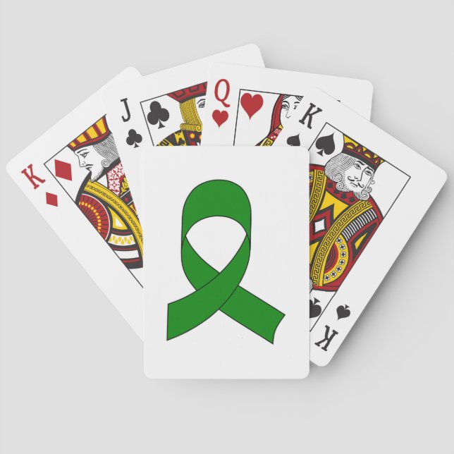 Baraja De Cartas Dibujo de cinta verde (Reverso)