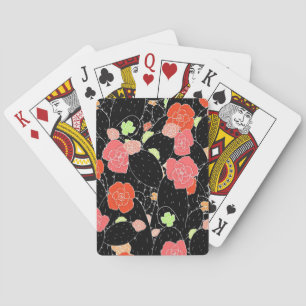 Baraja De Cartas Dibujo de flor de cactus rosados