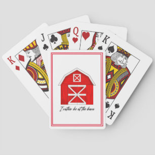 Baraja De Cartas Dibujo de grano rojo curado   Prefiero estar en el