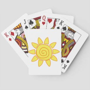 Baraja De Cartas Dibujo de niños lindos ilustración del sol