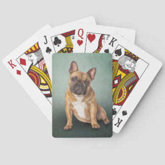 Baraja De Cartas Dibujo de perro Bulldog francés