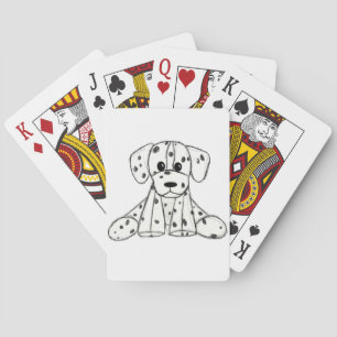 Baraja De Cartas Dibujo de perros rellenos dálmatas esquema simple 