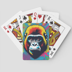 Baraja De Cartas Dibujo de Personalizado de arte pop de Gorila