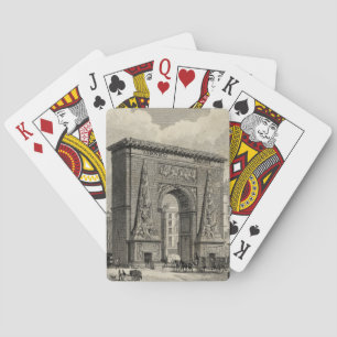 Baraja De Cartas Dibujo del monumento de Porte Saint-Denis