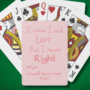 Baraja De Cartas Dicho Izquierda Divertido Argumento de Direcciones