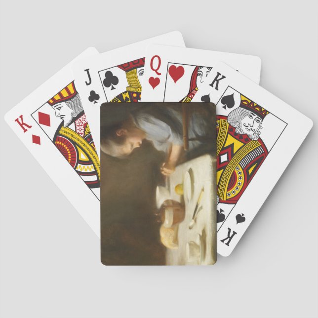 Baraja De Cartas Diciendo gracia (niño rezando en la mesa) (Reverso)
