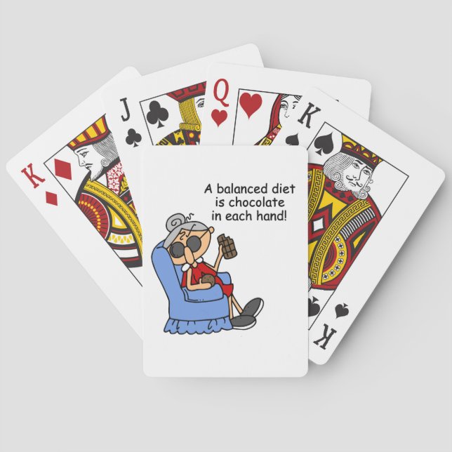 Baraja De Cartas Dieta equilibrada de chocolate (Reverso)