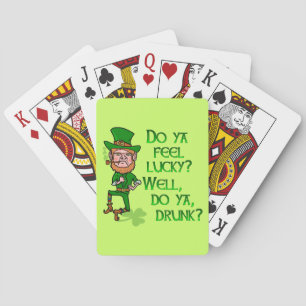Baraja De Cartas Difícil y gracioso Lucky Drunk Leprechaun