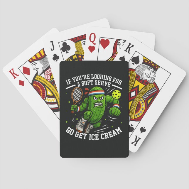 Baraja De Cartas Dill funny jugando pickleball (Reverso)