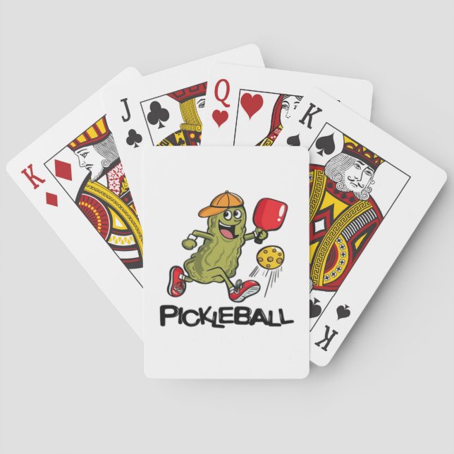 Baraja De Cartas Dill funny jugando pickleball  (Reverso)