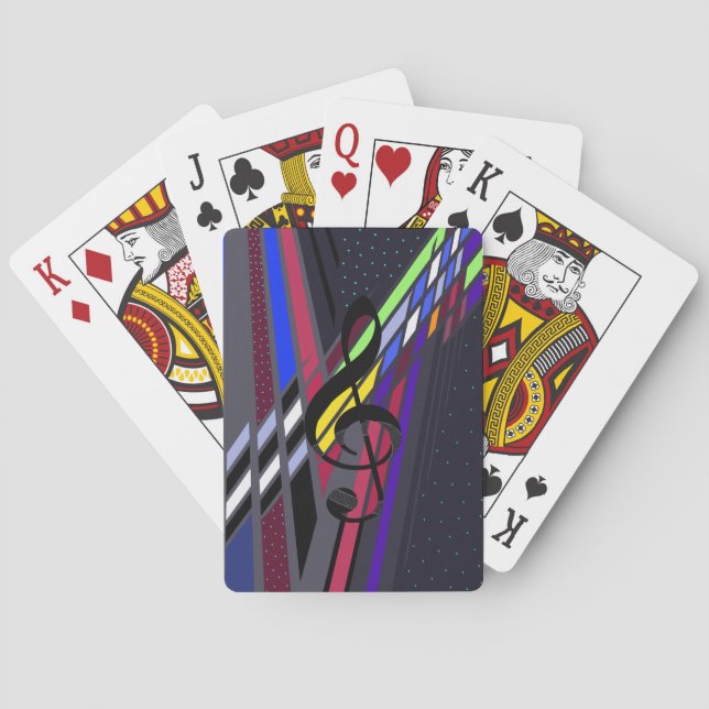 Baraja De Cartas Dimensiones en la música (Reverso)