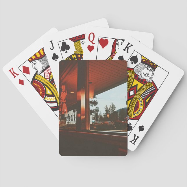 Baraja De Cartas Diner retro en el noroeste del Pacífico (Reverso)