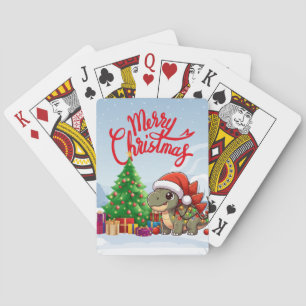 Baraja De Cartas Dino de Navidad bebé lindo/fantástico