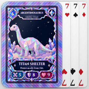 Baraja De Cartas Dinosaurio Argentinosaurus, Arte de Lámina de Arco
